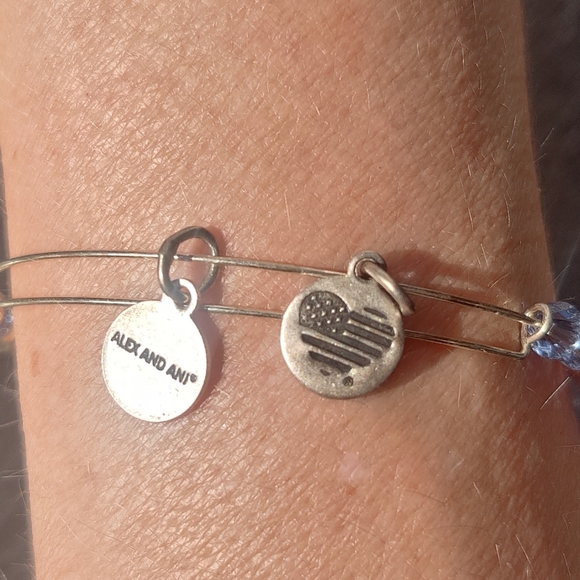 Alex and Ani Blue and Gold Bracelet - Picture 3 of 3